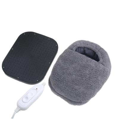 China Multifunctional Plush Usb Rechargeable Electric Heating Slippers Heated Shoes Foot Warmer Power Saving Soft Washable Unique Men Women for sale