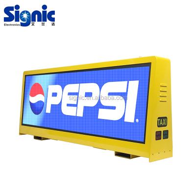 China taxi company p5 mm taxi led display top / taxi led display led car roof top display screen for advertising for sale