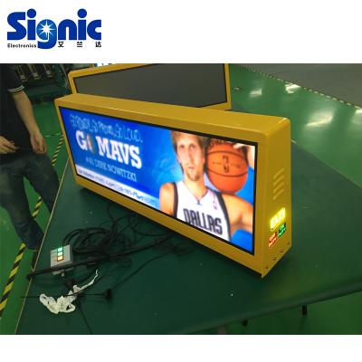 China Outdoor Advertising Taxi IP65 Roof LED Billboard Waterproof LED Sign Display For Car for sale