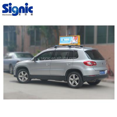 China Taxi company Signic P2.5 RGB wireless video cab/car/taxi led display 3g 4g top light wifi control led display for sale