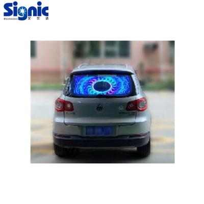 China car window led screen car window led display for advertinsg car rear glass led display screen transparent taxi rear window for sale