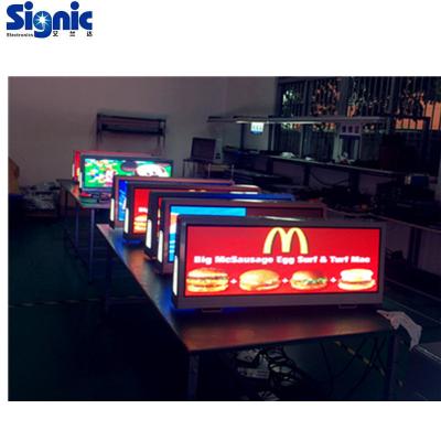 China Hd taxi billboard taxi LED display outdoor advertising multi-function poster frame wireless taxi top for sale