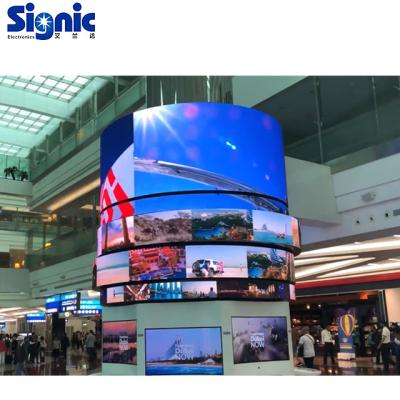 China P2mm indoor flexible led video LED screen/LED indoor curved video wall/soft creative led display for sale