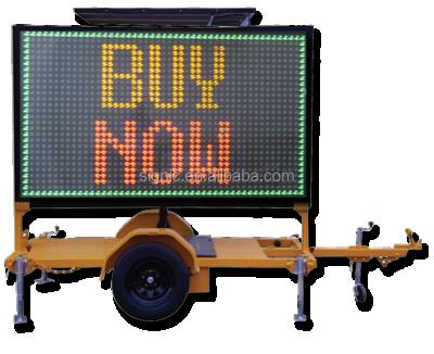 China Outdoor Solar Powered Mobile LED Billboard Advertising LED Sign P31.25mm LED Display Trailer for sale