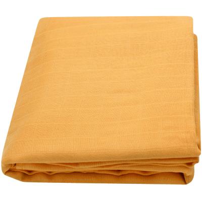 China Solid Color Anti-pilling Cotton Bamboo Newborn Baby Plain Wrap Covering Wrap Custom Muslin for sale