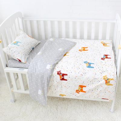 China Nondisposable Cotton Horse Pattern Boy Hutch Bedding Set Crib Bed Sheets Baby Zipper Comforter Set for sale