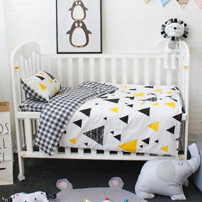 China Nondisposable Custom Newborn Crib Boy Girl Sleep Sheet Blanket 3 Pieces Set Cotton Fabric With Zipper For Baby Bedding for sale