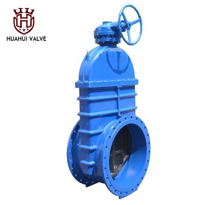 China BS/DIN Water System Gearbox Size Elasticity Big Seal DN800 DN900 DN1000 DN1100 DN1200 Gate Valve for sale