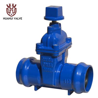 China Water System DIN3202 HUAHUI Brand 2 Inch -12 Inch Resilient Seated PVC End Gate Valve for sale