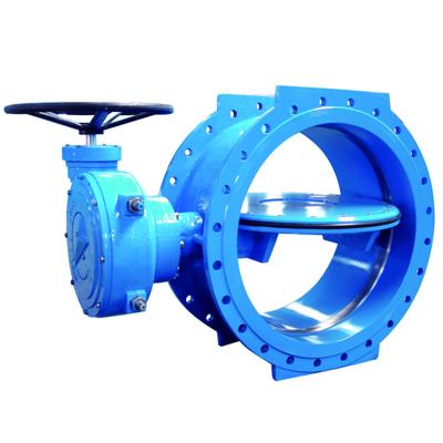 China DN400-DN1600 Dual Water Treatment Eccentric Flange Butterfly Valve for sale