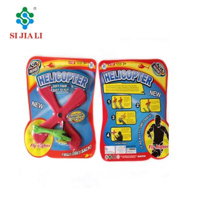 China Foam Promotional Soft EVA Foam Complicated Helicopter Boomerang Helicopter Airplanes Flying Toys for sale