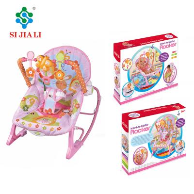 China Music and Vibration Musical Supermarket Toys Bouncer Seat Baby Pink Infant Rocker Chair for sale