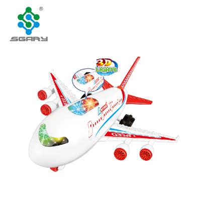 China Friction Toy Plastic Toy With Sounds Friction Light And Air Plane for sale