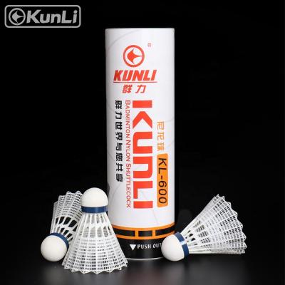 China Rooster kunli KL-600 natural cork badminton shuttlecock badminton ball high quality durable super shuttle nylon for sale