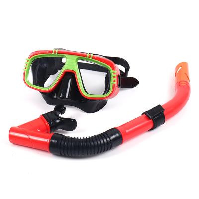 China Hot Selling PVC+PC+ABS Snorkel Mask Set Snorkeling Equipment Diving Glass Mask Diving Set For Adult And Kids for sale