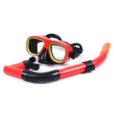 China Hot Selling PVC+PC+ABS Snorkel Mask Set Snorkeling Equipment Diving Glass Mask Diving Set For Adult And Kids 8019BTTA for sale