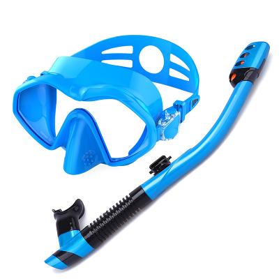 China Wholesale Tempered Glass Diving Masks and Snorkel Set Full Silicone Snorkel Mask Set Professional Deep Scuba Diving Equipment for Adult for sale