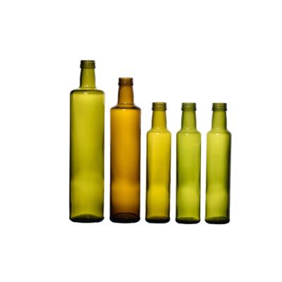 China Luxury Empty Square Olive Oil Glass Bottle 250Ml 500Ml 750Ml 1000Ml Kitchen Cooking Oil Vinegar Dark Green for sale