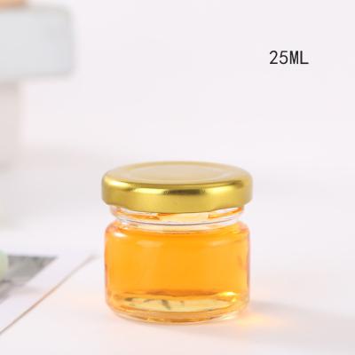 China Wholesale 25ml 30ml 1oz Empty Clear Food Storage Preserve Round Honey Jars for sale