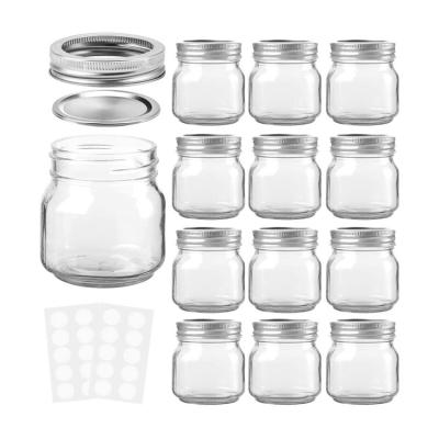 China Wholesale Jelly Jams Honey 8OZ Regular Mouth Mason Jars For Storage With Metal Microwavable Lid for sale