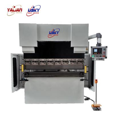 China Stainless Plate Bending Metal Sheet Bending Machine Press Brake WC67K Safety Standard Hydraulic Sheet Metal Press Brake from YALIAN/USKY NC for sale