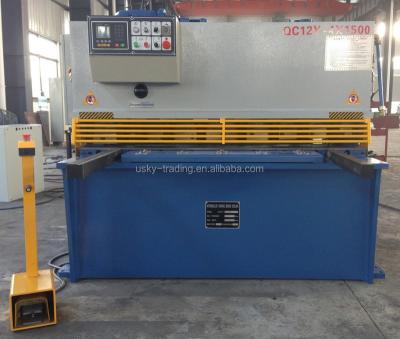 China Hydraulic Shear QC12Y-4X1500 Swing-Beam Shear Machine for sale