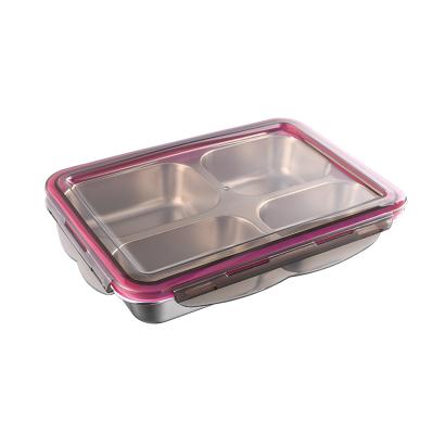 China Sustainable hot sale stainless steel tiffin lunch box 2 3 4 compartment leak proof bento box for sale