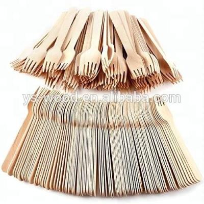 China Stocked Yisheng Knife Biodegradable Eco Friendly Disposable Wooden Fork And Spoon for sale