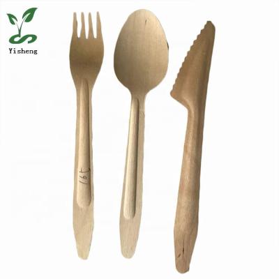 China Viable Individual Paper Packaging Cutlery Disposable Wooden Part To Take Away for sale