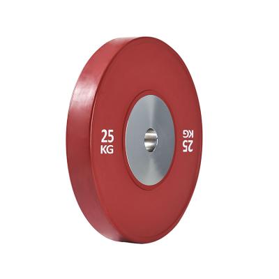 China Commercial Wholesale Competition Color Use Bumper Weight Plates 45lbs for sale