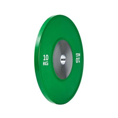 China Commercial Gym Equipment Red Rubber Use Competition Weight Plates for sale