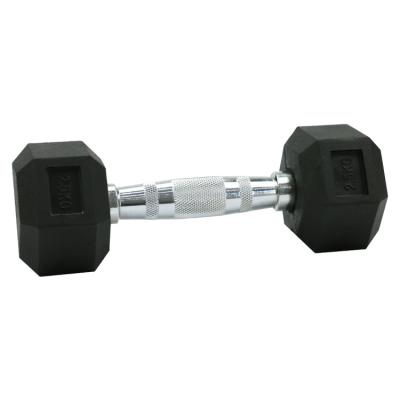 China Wholesale 10Kg Hex Rubber Covered Dumbbells Full Body Fitness Exercises for sale