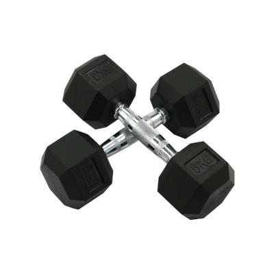 China Complete Fitness Exercises Wholesale Home Workout Rubber Hex Dumbbells for sale