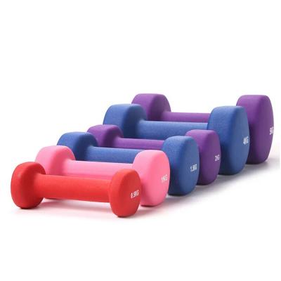 China Durable Gym Equipment 2kg Hand Plastic Dumbbell Empty Set for sale