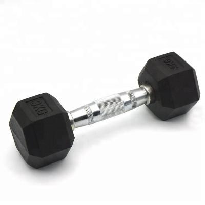 China Wholesale Adjustable Dumbbell Rubber Covered Dumbbell Hexagonal Dumbbell Weights for sale