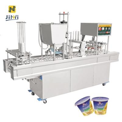 China JINYI JY-GD Series Beverage 2 Cup Semi-pheumatic Can Sealing Machine Cup Filling And Sealing Machine for sale