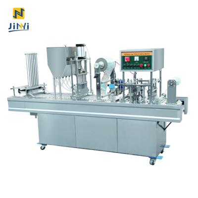 China JINYI JY-GD metal fabrication of food 4 cup automatic cups filling and sealing machine for sale