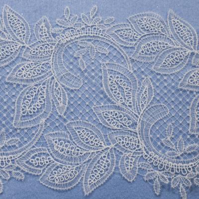 China Sustainable New Style Eyelet Trim Sequin Lace Fabric Trim for sale