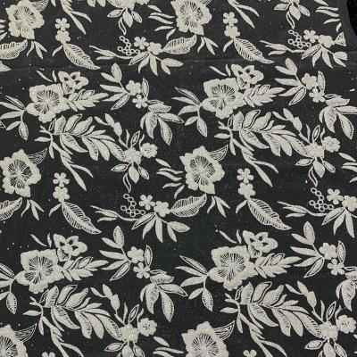 China Sustainable High Quality Floral Flat White 3D Lace Fabric for sale