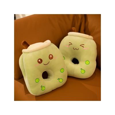 China Soft Wholesale customization Milk tea afternoon nap pillow Cup Toy Sleep Pillow doll girl cushion for sale