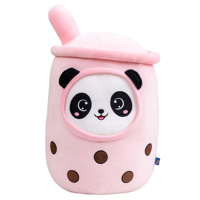 China Soft Plush toy doll cute pearl milk tea cup pillow bed sleeping cushion nap pillow doll for sale