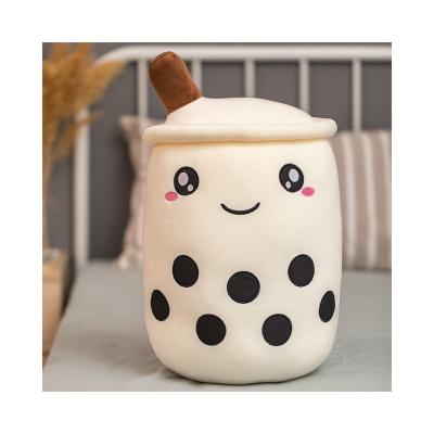 China Soft Cute milk tea cup doll plush pillow toy large size sleeping doll children's birthday gift for sale