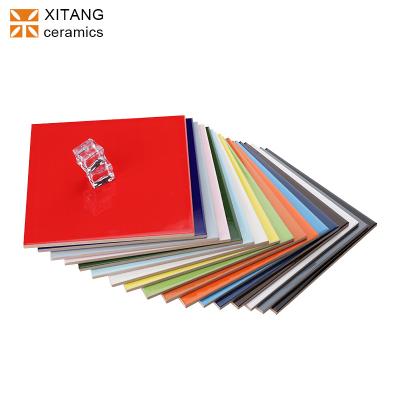 China Blue Orange White Modern Ceramic 200x200mm Black White Orange Green Gray Red Gray Wall Tile Coffee Shop Subway Wall Tile for sale