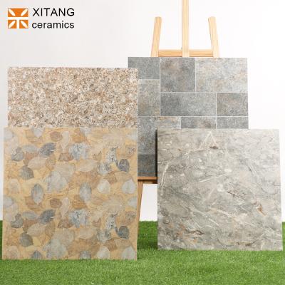 China Anti Slip 600 x600mm Rural Porcelain Tiles Exterior Floor Wall Tiles 10mm Thick for sale