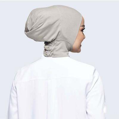 China New Style Cotton Tank Top Sports Hat Solid Color Hijab Woman Adjustable Breathable Modal Elastic Bottom Under Scarf Hat Inner Hijab for sale