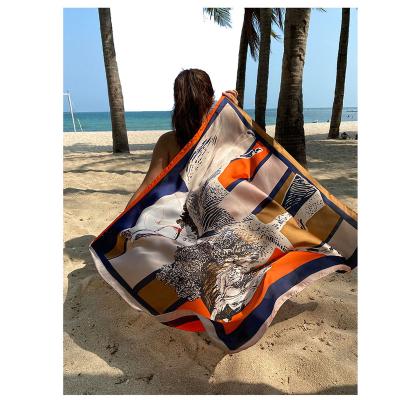 China Quick Dry Dhaka Shiffon Printed Chiffon Vintage Shawl Floral Turkey Fashion Hotel Printed Beach Towels Shack Hawaii Beach Towel Wholesale for sale