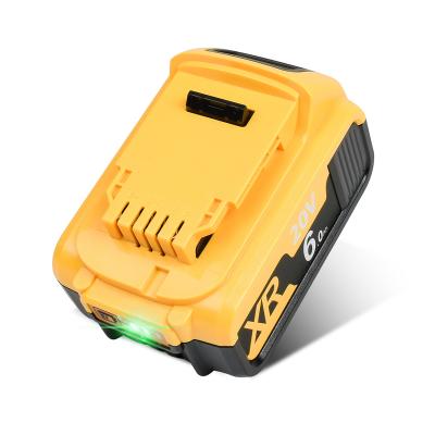 China Power tools replace 20v 6000mah lithium battery suitable for walt dewalt DCB200 DCB140 lithium ion battery pack 3.0ah 4.0ah 5.0ah 6.0ah for sale