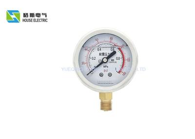 China Edelstahl-zerteilt Mittelgelenk-Bewässerung seismisches hydraulisches Manometer zu verkaufen