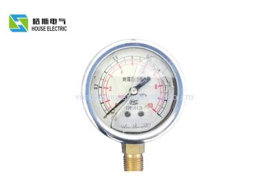 China Gelenk-Bewässerung der Mitte-SS304 zerteilt hydraulisches geschriebenes Gas-Manometer zu verkaufen