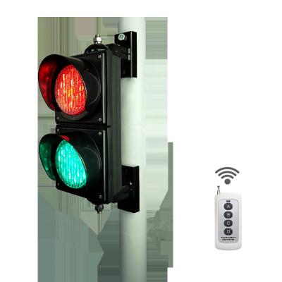 China Traffic Safety Led Warning Lights 100mm Ren And Mini Green Wireless Control Traffic Light Kits Parking School Teaching Traffic Control for sale